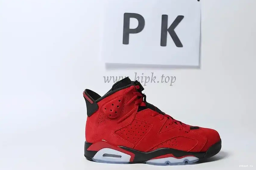 GOD Black READY 6 RETAIL Retro Jordan TO Red MATERIALS PK SHIP 0506